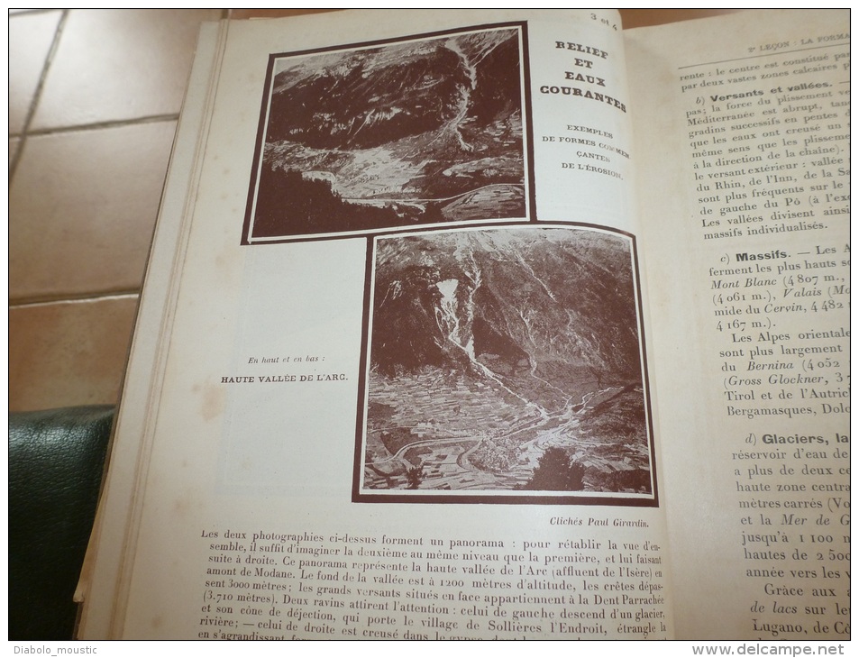 1931 Photographies par Jean Brunhes et Cartes géo:Pays EUROPE: 7e photo Olivier à CORFOU; Ayer (Suisse); Zuiderzée..etc.