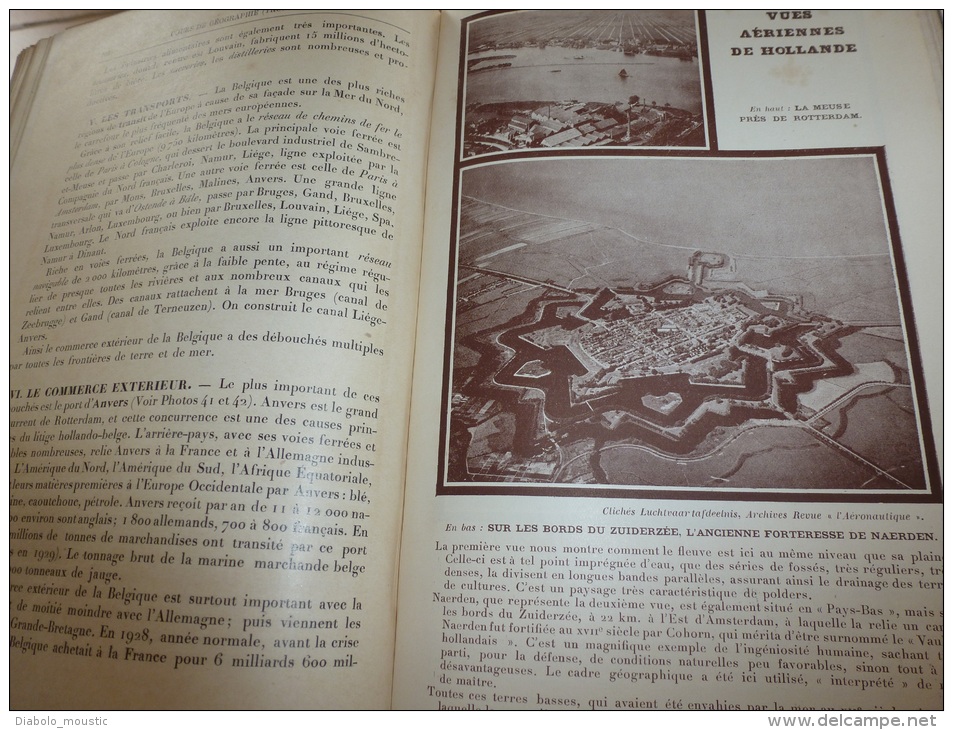 1931 Photographies par Jean Brunhes et Cartes géo:Pays EUROPE: 7e photo Olivier à CORFOU; Ayer (Suisse); Zuiderzée..etc.