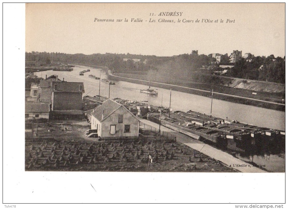 78----ANDRESY---- Panorama Sur La Vallée--les Coteaux,le Cours De L'oise Et Le Port--voir 2 Scans - Andresy