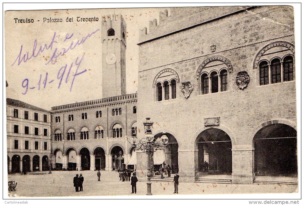 [DC8790] TREVISO - PALAZZO DEI TRECENTO- Viaggiata - Old Postcard - Treviso