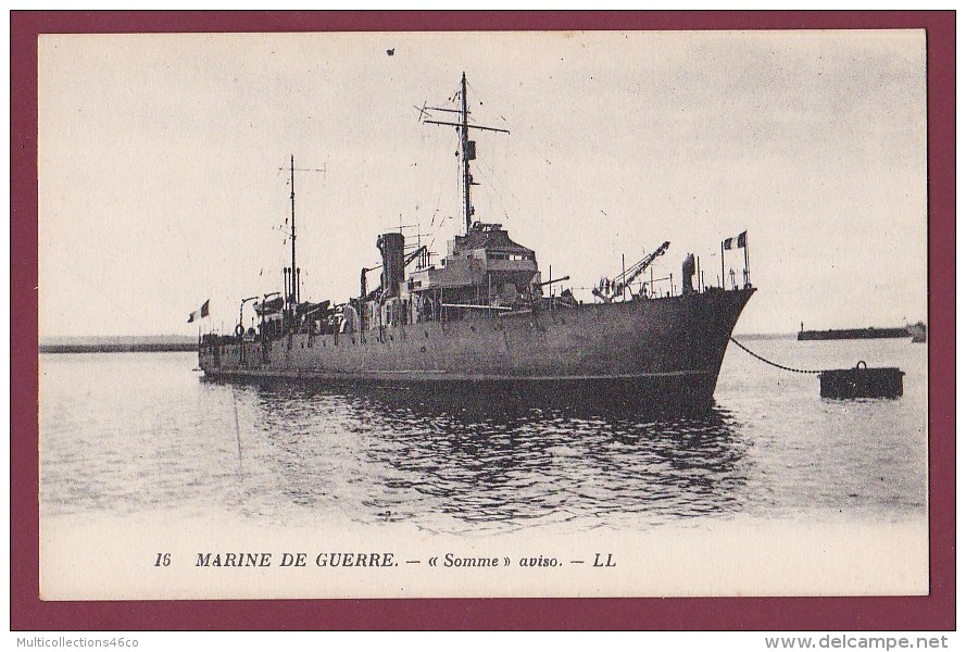 BATEAU GUERRE - 020713 - MARINE DE GUERRE - SOMME Aviso - Warships