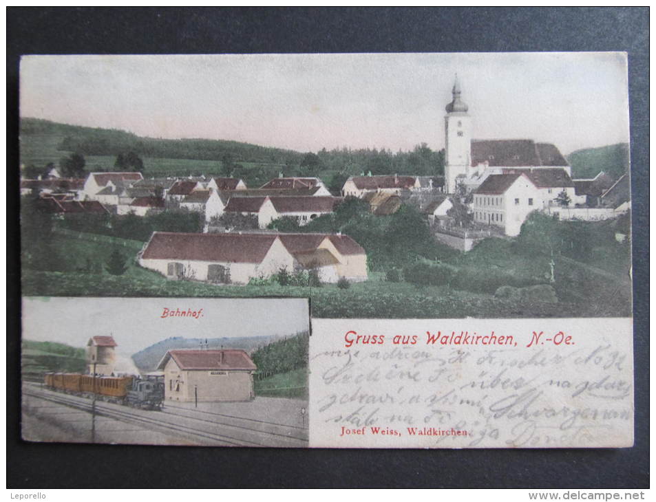 AK WALDKIRCHEN B.WAIDHOFEN A.d.Thaya Bahnhof Ca.1915  ///  D*8325 - Waidhofen An Der Thaya