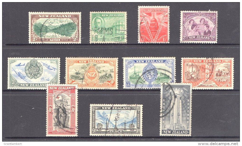 New Zealand 1946 Peace Set Of 11 Used - Used Stamps