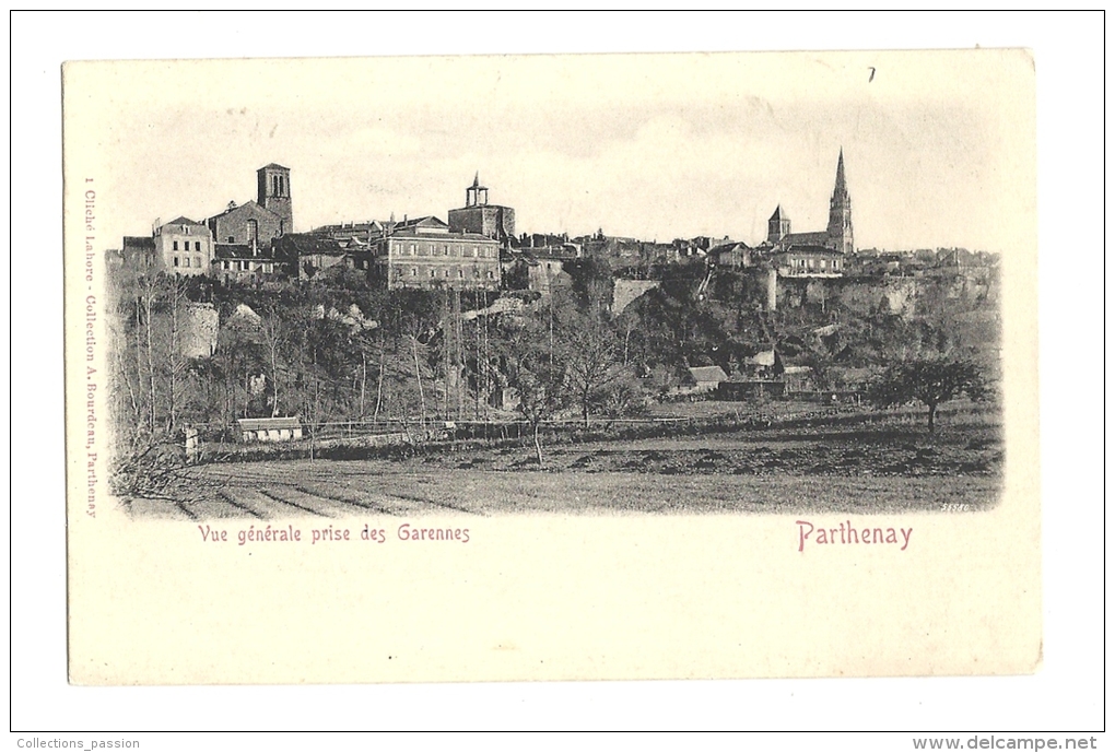 Cp, 79, Parthenay, Vue Générale Prise Des Garennes - Parthenay