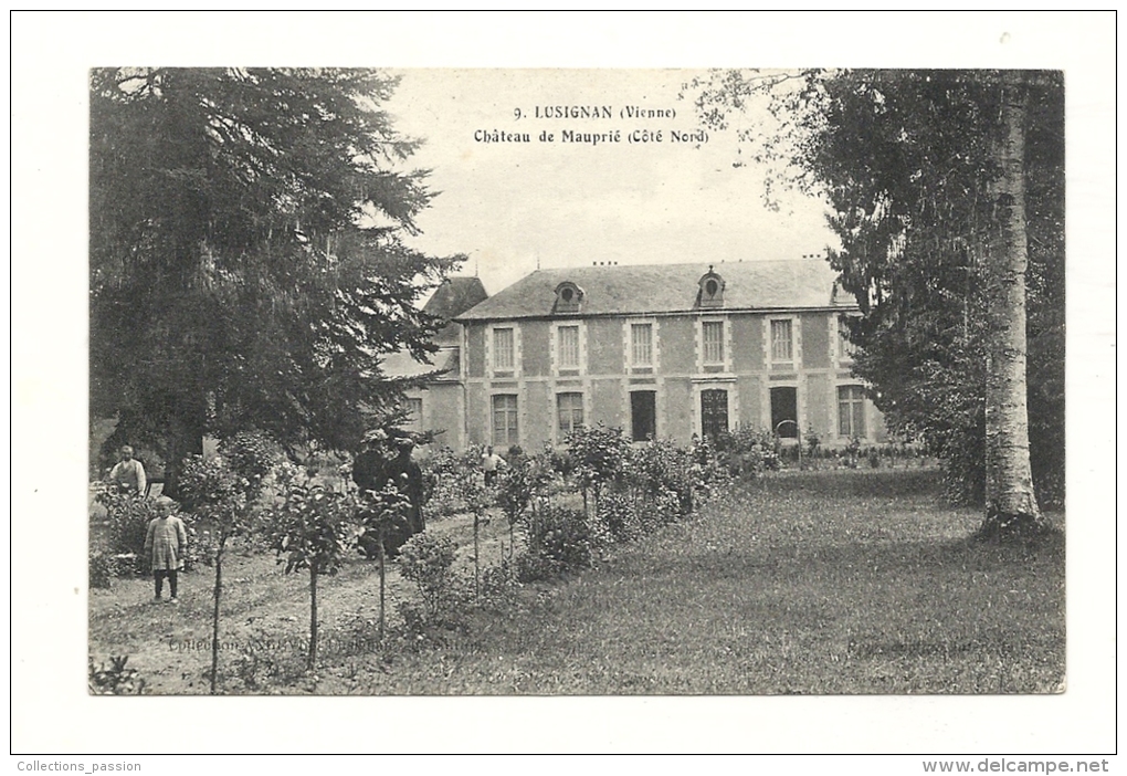 Cp, 86, Lusignan, Château De Muprié, Côté NOrd, écrite 1919 - Lusignan