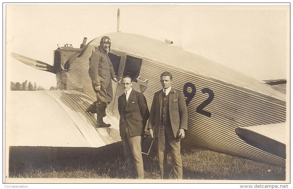 Lausanne-Blécherette - 1922 - Avion Junkers E 13 Et Pilote Paul Wyss - Très Beau - Aviateurs