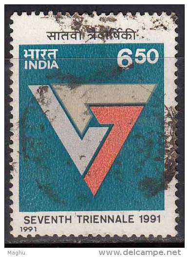 India Used 1991, Triennale Art Exhibition, (image Sample) - Oblitérés