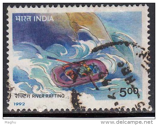 India Used 1992, River Raffting, Adventure Water Sport, - Oblitérés