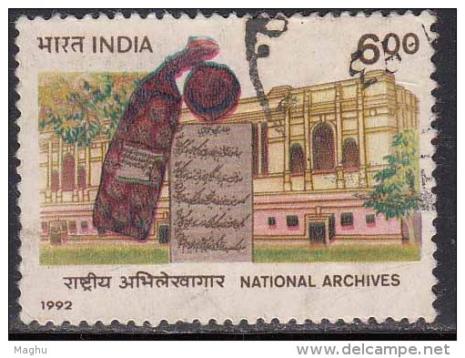 India Used 1992, National Archives, Mail Pouch &amp; Letter, History, - Oblitérés