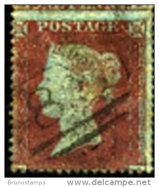 GREAT BRITAIN - 1854  1 D. RED BROWN  Perf. 16  WMK SMALL CROWN FINE USED - Oblitérés