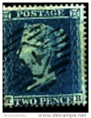 GREAT BRITAIN - 1854  2 D. DEEP BLUE Perf. 16  WMK SMALL CROWN FINE USED - Used Stamps