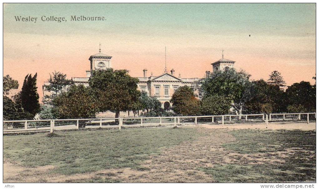 Melbourne Wesle College 1905 Postcard - Melbourne