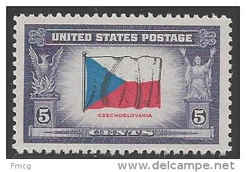 1943 5 Cents Czechoslovakia Mint Never Hinged - Unused Stamps