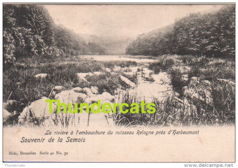 CPA  SOUVENIR DE LA SEMOIS LA RIVIERE A L'EMBOUCHURE DU RUISSEAU PRES D'HERBUMONT - Herbeumont