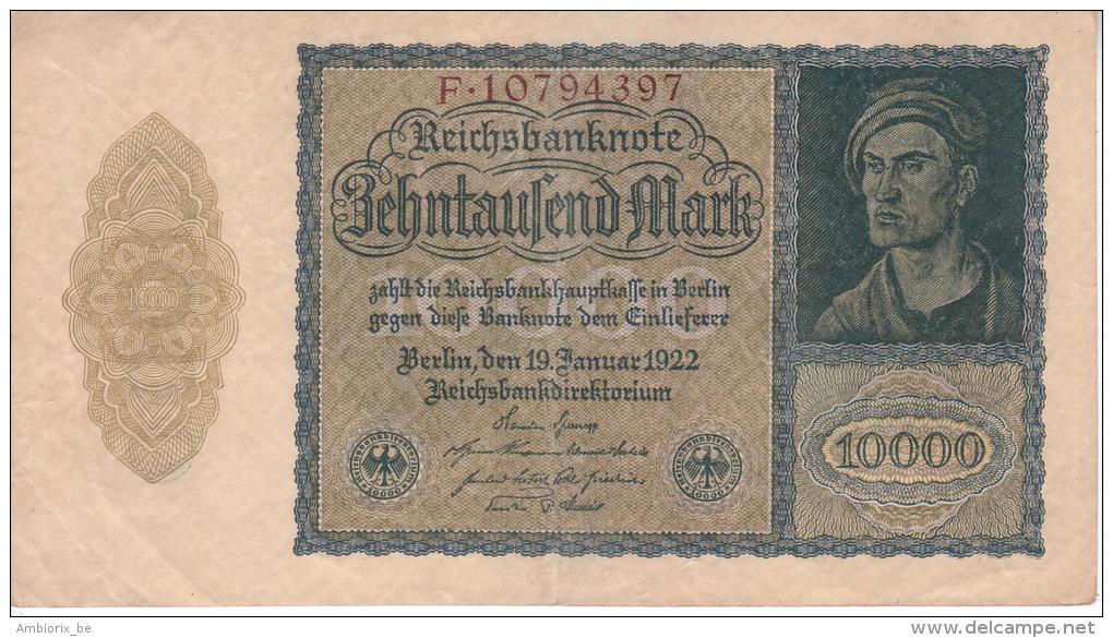 Billet De 10000 - 1922 - 10.000 Mark