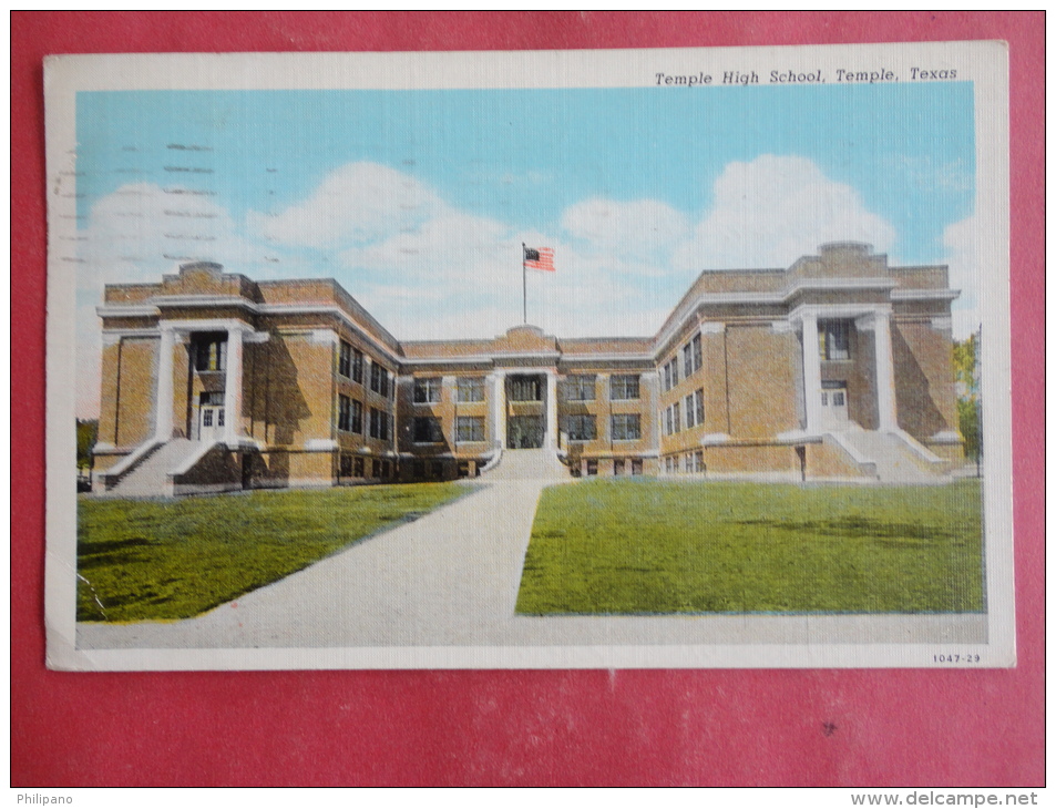 Temple,TX--Temple High School--cancel 1939--PJ156 - Andere & Zonder Classificatie