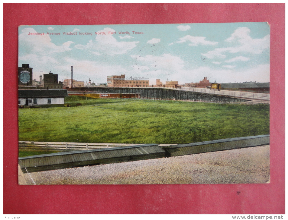 Fort Worth,TX--Jennings Avenue Viaduct--cancel 1912--PJ156 - Andere & Zonder Classificatie