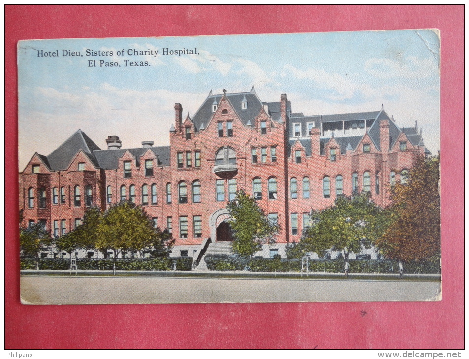El Paso,TX--Hotel Dieu Sisters Of Charity Hospital--cancel 1917--PJ157 - Sonstige & Ohne Zuordnung