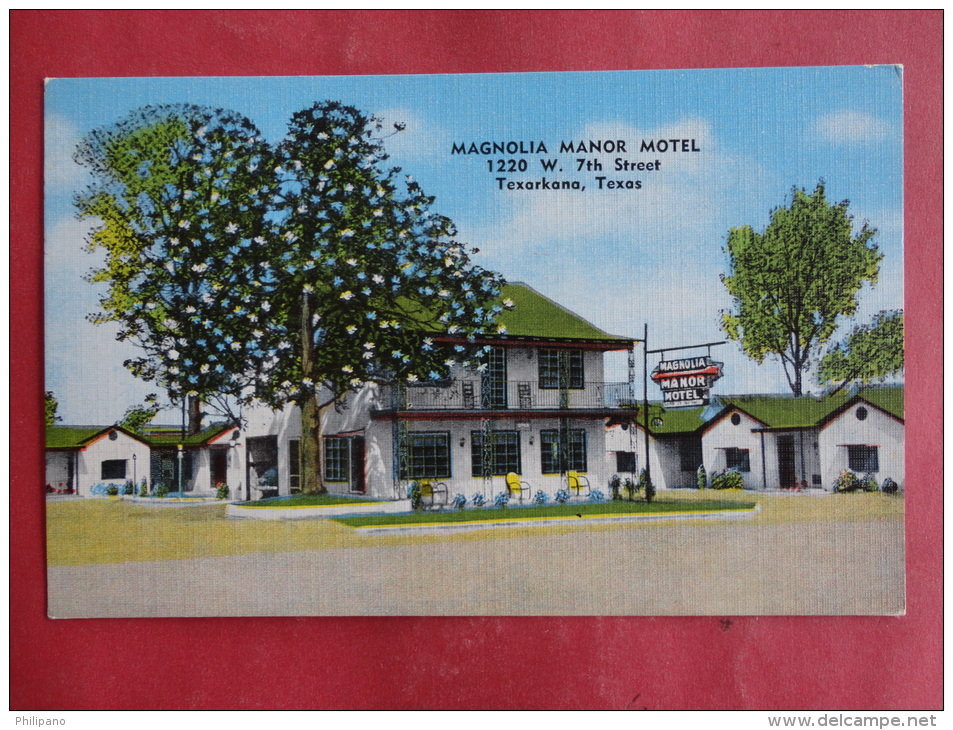 Texarkana,TX/AR--Magnolia Manor Motel--not Mailed--PJ157 - Autres & Non Classés