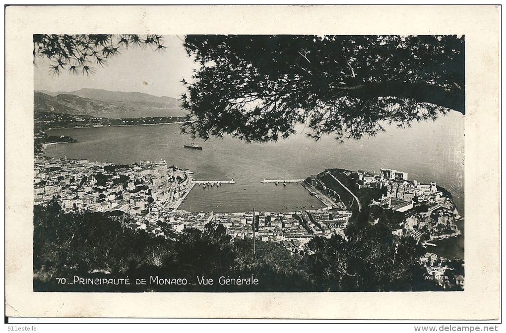 PRINCIPAUTE  De MONACO - Vue Générale  De 1951 ( Voir Verso ) - Multi-vues, Vues Panoramiques