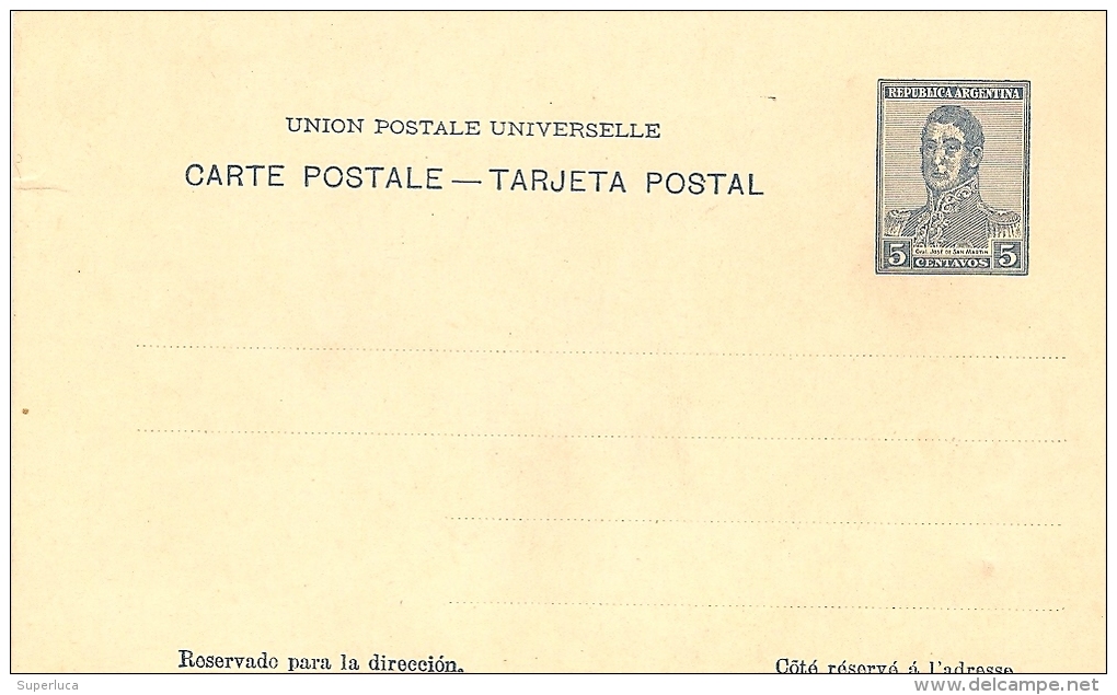 N-INTERO POSTALE NUOVO E PERFETTO 5 CENTAVOS - Entiers Postaux