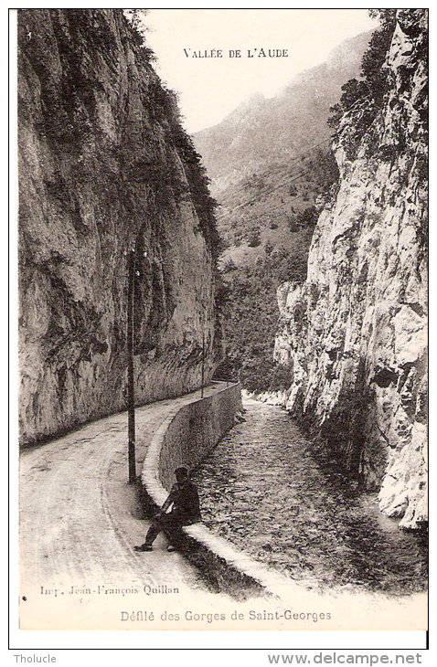 Vallée De L'Aude-Défilé Des Gorges De Saint-Georges (Axat-Limoux)-+/-1920-Edit. Jean-François, Quillan - Axat