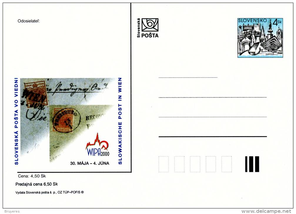 Entier Postal De 2000 Sur Carte Postale Illustrée - Postales