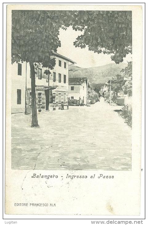 CARTOLINA - BALANGERO - INGRESSO DEL PAESE -  VIAGGIATA NEL 1906 - RARA - Multi-vues, Vues Panoramiques