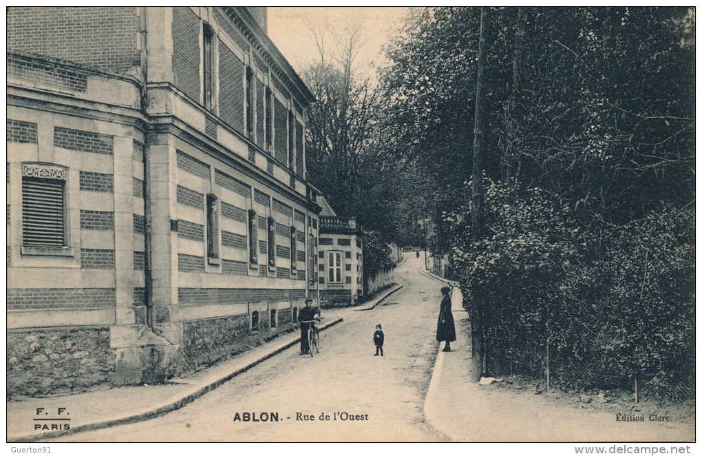 ( CPA 94 )  ABLON  /  Rue De L' Ouest  - - Ablon Sur Seine