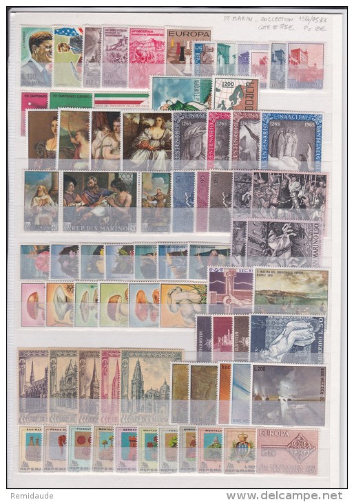 SAINT MARIN - COLLECTION NEUFS **  1964/75 - COTE = 75 EUROS - Collections, Lots & Séries