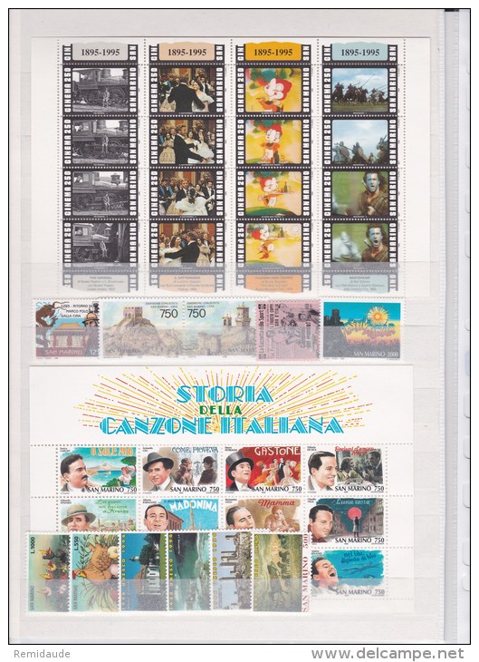 SAINT MARIN - COLLECTION NEUFS ** MNH 1994/96 - 2PAGES - COTE = 116 EUR. - Nuevos