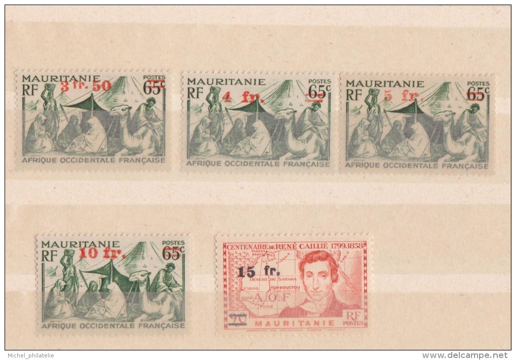 Mauritanie N° 133 à 137**  Neuf Sans Charniere - Unused Stamps