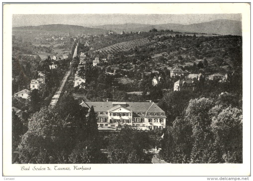 AK Bad Soden, Kurhaus, Gel 1962 - Bad Soden