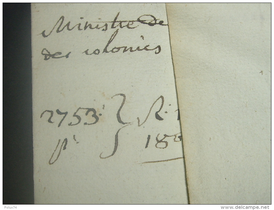 France1808 Empire  Lettre Du Minitre De La Marine Et  Des Colonies Cachet Aigle Imperial + Griffe Rouge AF!!!!! - Eagle And Crown