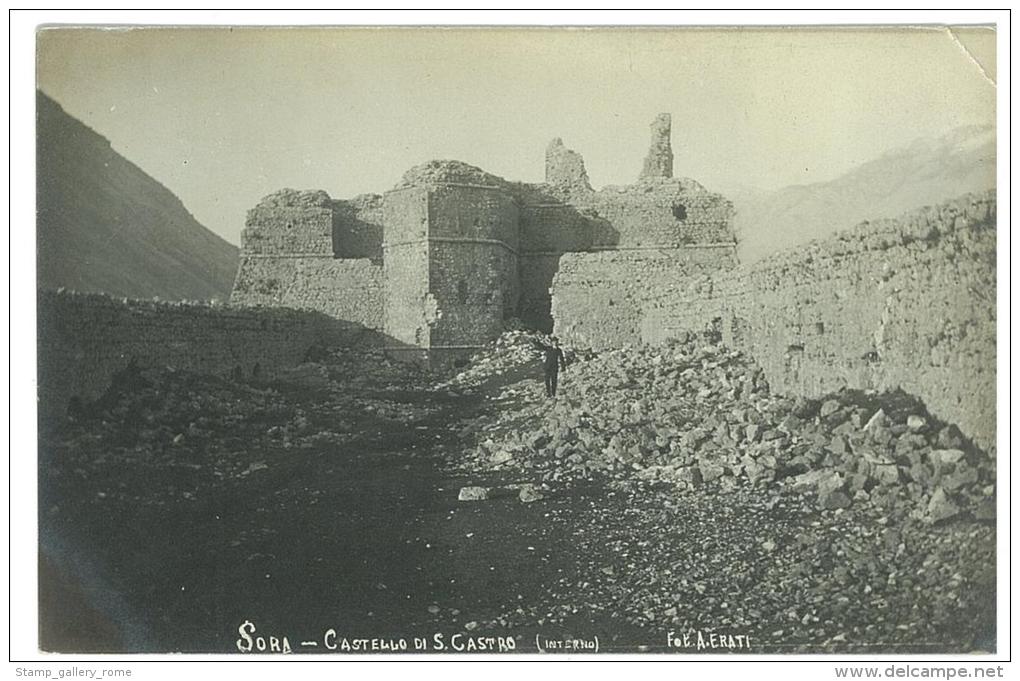 CARTOLINA - SORA - CASTELLO DI SAN CASTRO - SECONDA SCELTA - VIAGGIATA NEL 1911 - EX PROVINCIA DI CASERTA - Frosinone