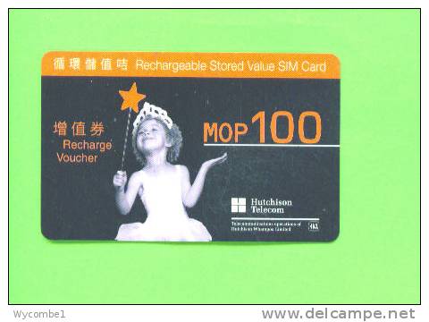 MACAU - Remote Phonecard As Scan - Macau