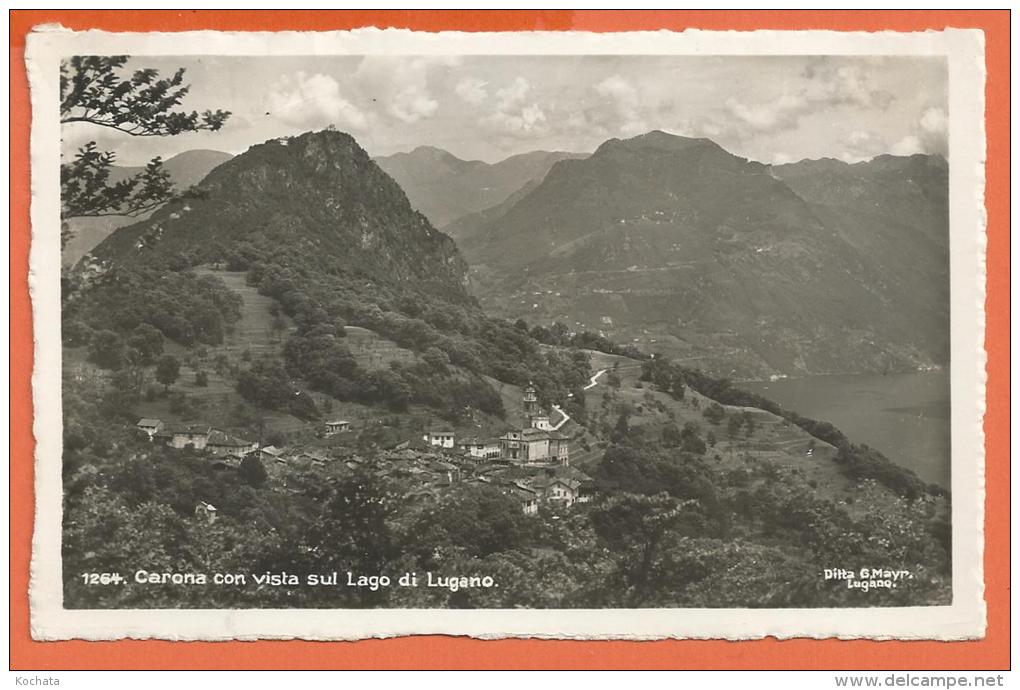 HA278, Carona Con Vista Sul Lago Di Lugano, 1264,  Circulée 1939 - Carona 