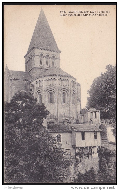 CPA - (85) Mareuil Sur Lay - Belle église Des XIIe Et XVe Siècles - Mareuil Sur Lay Dissais