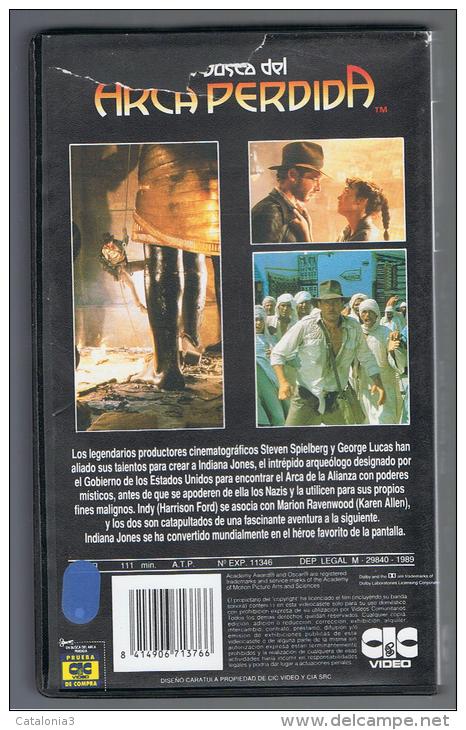 PELICULA En VHS - Original Usada - EN BUSCA DEL ARCA PERDIDA - Otros & Sin Clasificación