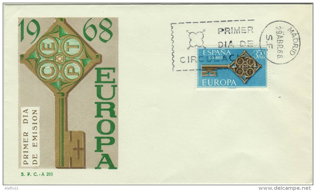 1er JOUR FDC - EUROPA 1968 - ESPAGNE - FDC