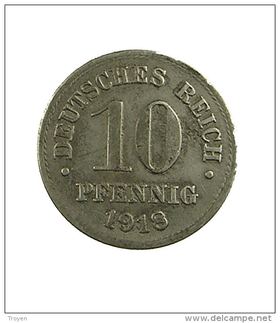 Allemagne -  10 Pfenning -1918 - TB+  -  Fer - 10 Pfennig