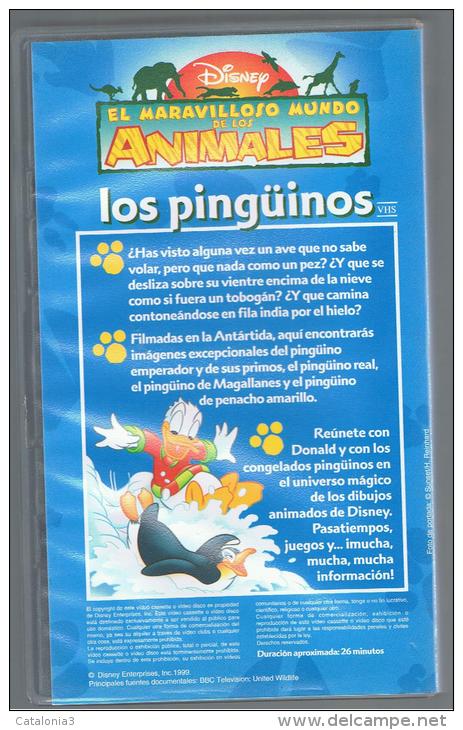 PELICULA En VHS - Original Usada - DISNEY - EL MARAVILLOSO MUNDO DE LOS ANIMALES - 6 LOS PINGÜINOS - Infantiles & Familial