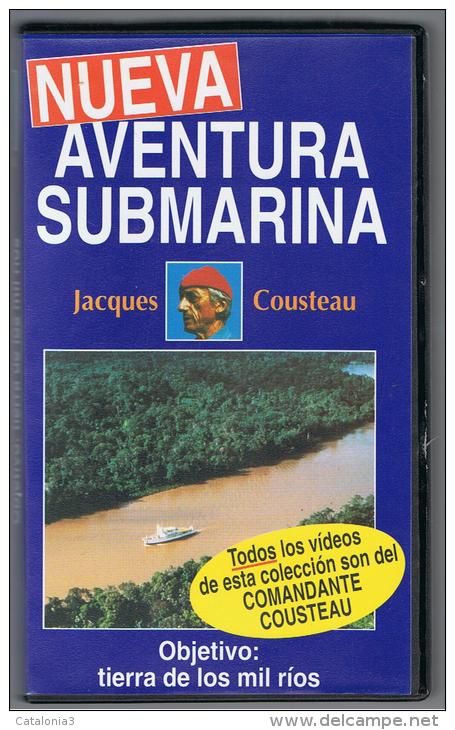 PELICULA En VHS - Original Usada - DOCUMENTAL - Jacques Cousteau AMAZONAS - Documentales
