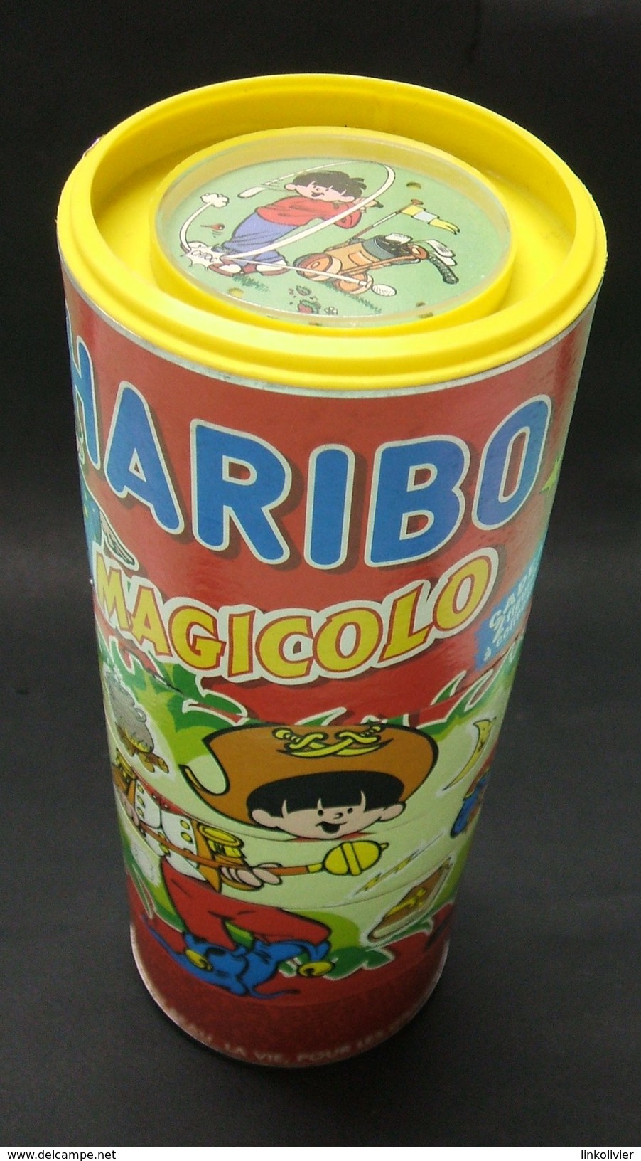 Boîte-jeu HARIBO Magicolo - Déguisements Pirate Soldat Bouffon Et Jeu De Billes Sur Le Couvercle - Scatole