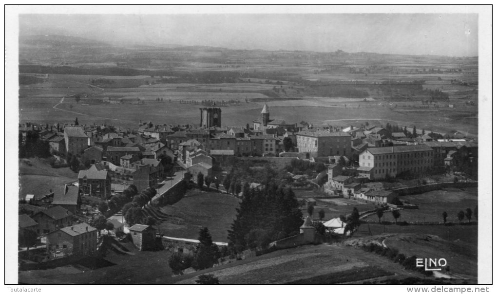 CPSM 43 SAUGUES VUE GENERALE PRISE DE LA ROUTE DU PUY 1950 - Saugues