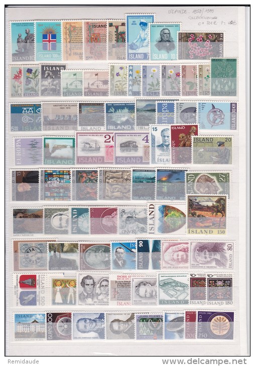 ISLANDE -  1958/1989 COLLECTION **  COTE = 201 EUROS - Collections, Lots & Séries