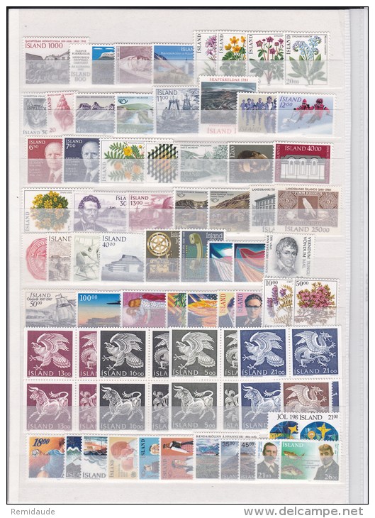 ISLANDE -  1958/1989 COLLECTION **  COTE = 201 EUROS - Collections, Lots & Séries