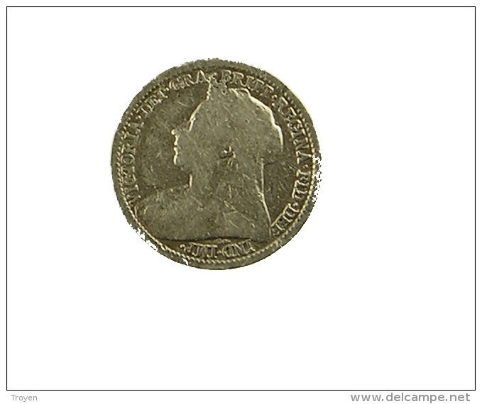 Angleterre - 3 Pence - 1898 - Argent - TB - F. 3 Pence