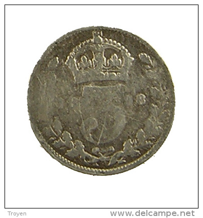 Angleterre - 3 Pence - 1898 - Argent - TB - F. 3 Pence