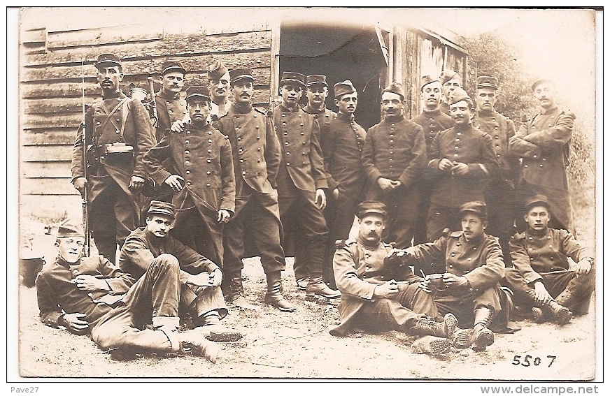 Carte Photo Militaire - Soldats 39e Régiment Infanterie Rouen 1913 - Photo LONGUET - Regiments